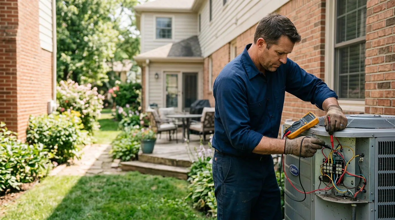 HVAC technician working near Mount Calm, TX